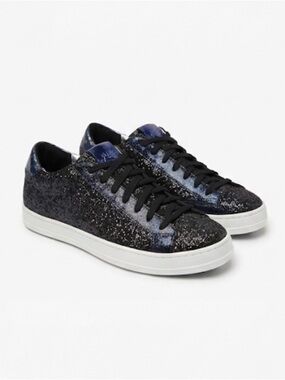 P448 “John” Black Glitter Sneakers Size 38 (US Women's 7.5–8) New Without Tags!